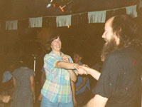 J. C. Miller dancing with his sister, Pat Langner, circa 1989