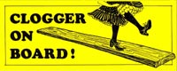 Clogger on Board - bumper sticker